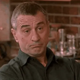 🤨 e6cde584 Robert De Niro actor, movie, celebrity, serious, man whatsapp sticker