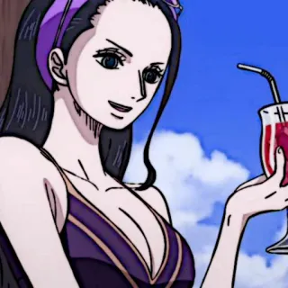 📜 d6fde803 Nico Robin One Piece アニメ, ワンピース, ニコ・ロビン, 漫画, 女性, キャラクター telegram sticker