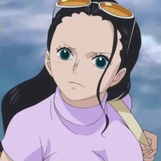 🥰 9a44ee16 Nico Robin One Piece Anime, One Piece, Nico Robin, Băng Hải tặc Mũ Rơm, Nhà khảo cổ học whatsapp sticker