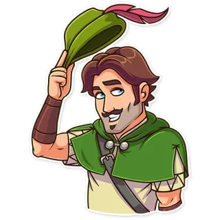 👋 c5a24949 pria, topi, bulu, kartun, ramah, ceria telegram sticker