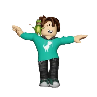🥒 67f97fb4 roblox, dinossauro, avatar, verde, personagem, t-pose whatsapp sticker