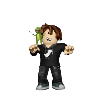 🎈 a3272b4b roblox, avatar, dinossauro, moletom com capuz, verde whatsapp sticker