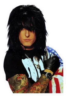 😠 3ad4d1de Nikki Sixx Nikki Sixx, Mötley Crüe, musician, rock star, bassist telegram sticker