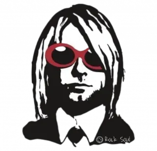 🤟 4f41d0d5 Kurt Cobain 커트 코베인, 너바나, 록, 가수, 음악, 90년대 telegram sticker
