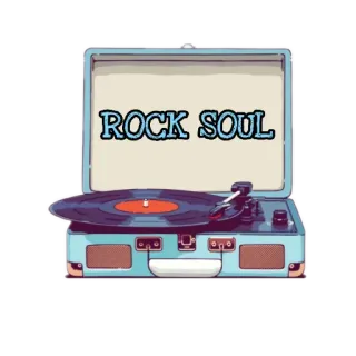 🤟 c106b308 ROCK SOUL 음악, 턴테이블, 레코드, 빈티지, 레트로, 소울, 록 telegram sticker