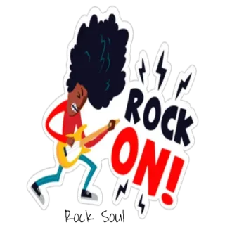 🤟 ef93692c Rock On! 로큰롤, 기타, 음악, 밴드, 록, 기타리스트 telegram sticker