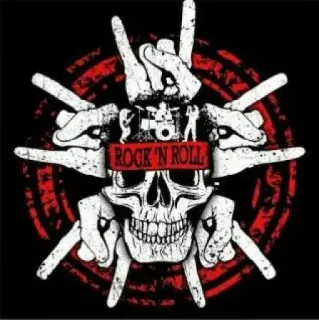 🤘 7127232a ROCK N ROLL Rock, Schädel, Musik, Hände, Rock n Roll telegram sticker