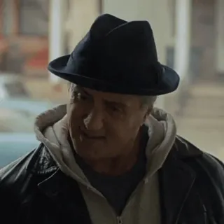 🌑 84c75935 Sylvester Stallone acteur, portret, man, hoed, Stallone, Sylvester telegram sticker