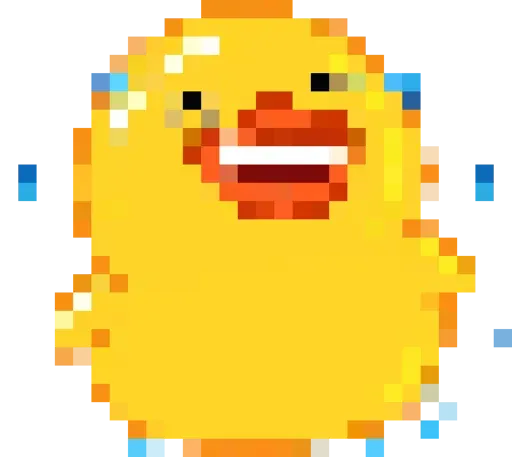 Rofl 8-bit Duck - Sticker pack for Telegram