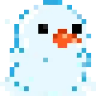 ⛄️ 9570c481 Пиксель арт, Снеговик, Зима, Милый, Цифровое искусство whatsapp sticker