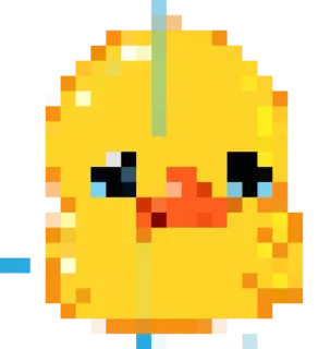 😰 a03d1c73 Пиксель арт, Курица, Желтый, Птица, Милый, Животное whatsapp sticker