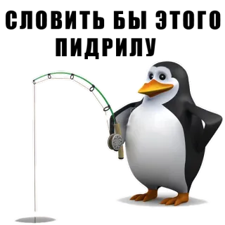 🐳 8ef2239c penguin, memancing, kartun, binatang telegram sticker
