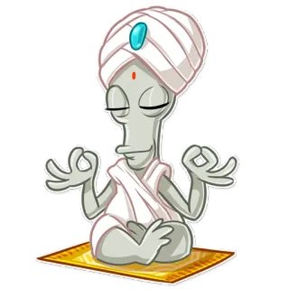 🧘‍♂️ 0960a31e Roger American Dad! Alienígena, Yoga, Meditação, Desenho animado, Personagem telegram sticker