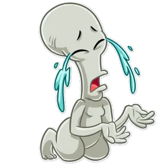 😭 d7f15235 Roger Smith American Dad! Alienígena, Chorando, Triste, Emocional, Desenho animado telegram sticker