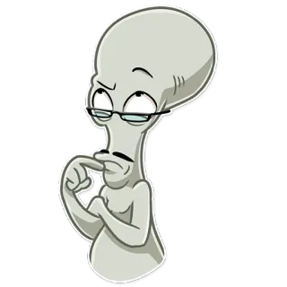 🤔 f0b83e7c Roger Smith American Dad! Alienígena, Animado, Desenho animado, Engraçado telegram sticker