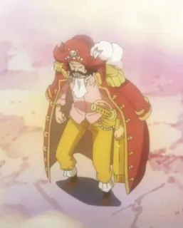 🙂 3003d17a Gol D. Roger One Piece cướp biển, anime, nhân vật, thủ lĩnh, vua, one piece, gol d. roger, áo khoác đỏ telegram sticker