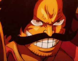 😆 35162cf0 Gol D. Roger One Piece Anime, Manga, Hải tặc, Thuyền trưởng, Râu mép telegram sticker