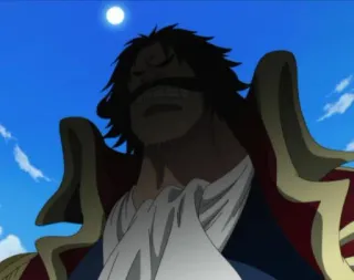 😡 5f5f1c1c Gol D. Roger One Piece Anime, Hải tặc, Râu mép, Nụ cười, Vua, Thuyền trưởng telegram sticker