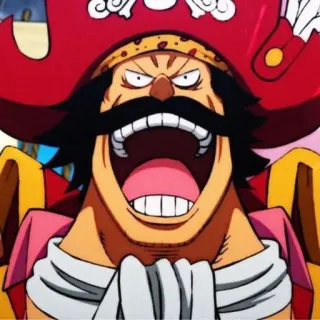 😯 b17f7926 Gol D. Roger One Piece anime, cướp biển, ria mép, hoạt hình, lãnh đạo, nụ cười telegram sticker
