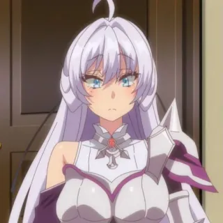 🥰 bc3d0e1b Anime, Femmina, Capelli bianchi, Armatura telegram sticker