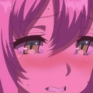 😢 d8cee0dc Anime, Ragazza, Rossore, Lacrime, Carino telegram sticker