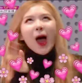 📎 6942493c kpop, rose, heart, sticker, cute, pink, woman, flower telegram sticker