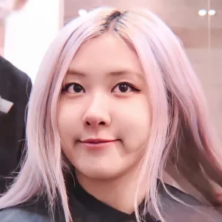 🧸 37a6529b 女性, 人, ピンク髪, 顔, ポートレート telegram sticker