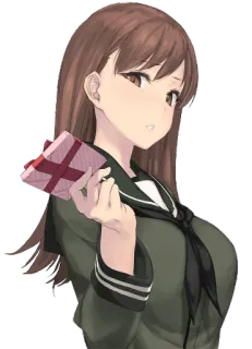 💝 716c403e 애니메이션 소녀, 선물, 교복, 귀여운, 만화 telegram sticker