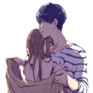 🤗 4a1a312f Anime, Coppia, Romance, Amore, Affetto, Illustrazione whatsapp sticker