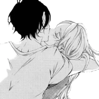 😘 4bca7c51 bacio, romantico, amore, coppia, affetto, abbraccio whatsapp sticker