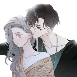 🥵 53801d15 Anime, Coppia, Romance, Ritratto, Uomo, Donna whatsapp sticker