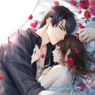 🤗 714b1b4c Anime, Romance, Coppia, Amore, Rose whatsapp sticker