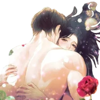 🤗 a2121dd2 coppia, abbraccio, amore, romanticismo, intimità whatsapp sticker