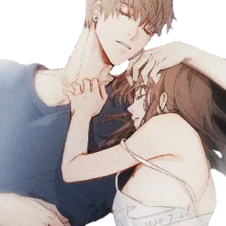 🤗 a3cc9e97 Anime, Coppia, Amore, Abbraccio, Romance whatsapp sticker