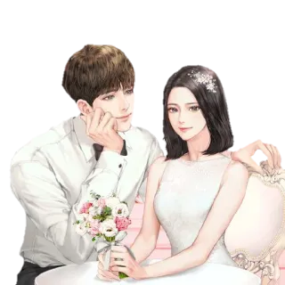 🤗 a7bf7304 coppia, matrimonio, romantico, sposa, sposo, amore whatsapp sticker