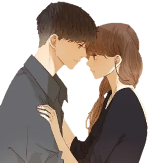 🤗 b3631c26 coppia, romanticismo, affetto, amore, relazione, abbraccio whatsapp sticker