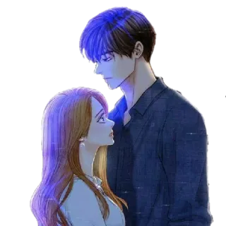 🤗 c7013f64 coppia, romanticismo, amore, relazione, arte, illustrazione whatsapp sticker