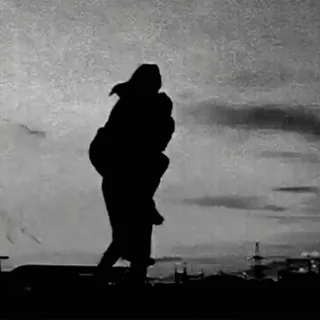 🌠 ae48af85 Silhouette, Paar, Huckepack, Freundschaft, Liebe, Spaß telegram sticker