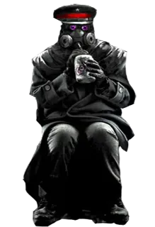 🍸 9387bd3d wojsko, maska przeciwgazowa, mundur, wojna, żołnierz, komunizm telegram sticker