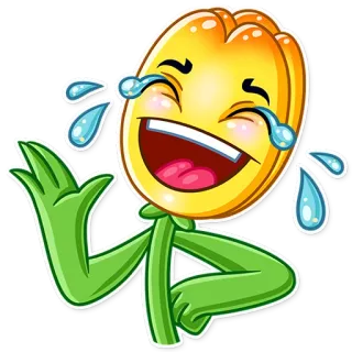 😂 37c337e7 表情符号, 笑, 花, 卡通 telegram sticker