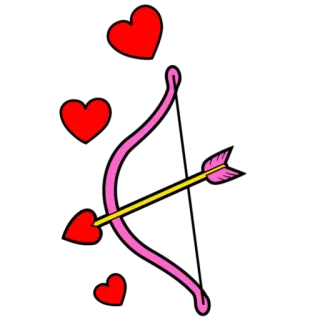 ❤ d5add49f 箭头, 弓, 心, 爱, 情人节, 丘比特 telegram sticker