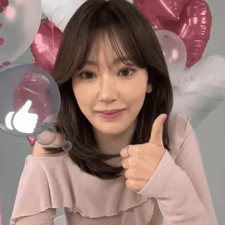 🐽 598b1397 Pollice in su, Positivo, Approvazione, Mi piace, Donna telegram sticker