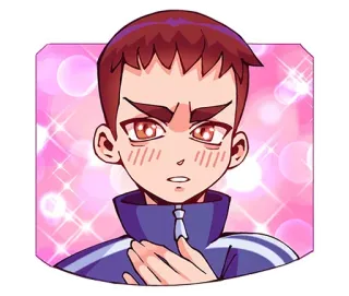 🥹 93720374 Anime, Cartoon, Sticker, Porträt, Charakter, Mann, Junge telegram sticker