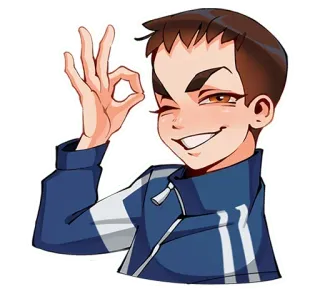 👌 95599f2d Cartoon, Junge, Geste, Ok, Person telegram sticker