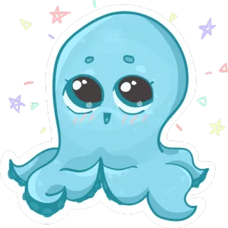😊 e9f6ce7f タコ, 可愛い, 漫画, 海の生き物, カワイイ, 海 telegram sticker