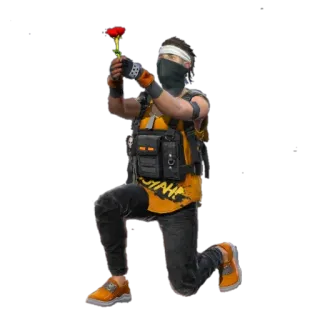 🌹 181fcff5 ปืน, ทหาร, ทหาร, กุหลาบ, ยุทธวิธี, อาวุธ telegram sticker