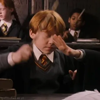 🦁 3453adc5 Ron Weasley Harry Potter ron weasley, harry potter, magie, zauberer telegram sticker