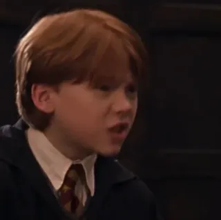 🦁 fad79d6f Ron Weasley Harry Potter Ron Weasley, Harry Potter, rote Haare, junger Junge telegram sticker