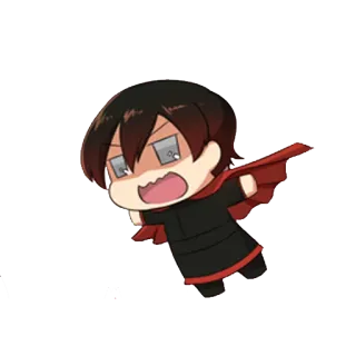 😠 ce99dda7 Ruby Rose RWBY Anime, Chibi, RWBY, Ruby Rose telegram sticker