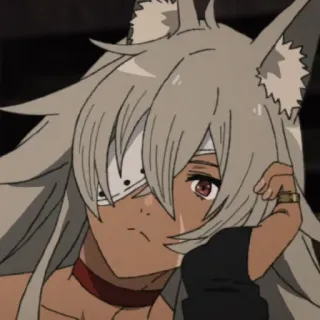 😕 1ffaef92 anime, wolf girl, character, fantasy telegram sticker